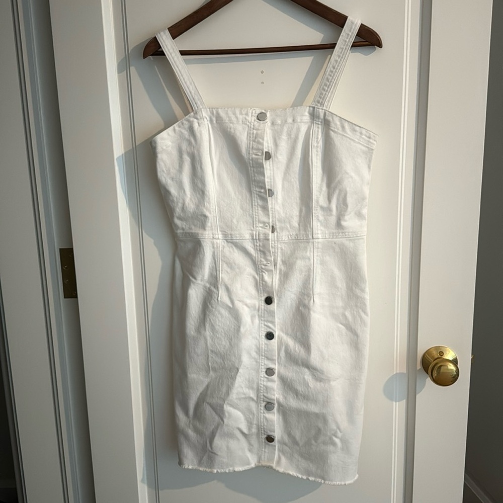 Volcom denim white button down dress